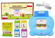 Gry planszowe - Czytnik Kart Do Nauki słówek POLSKI ANGIELSKI 448 SŁÓW Niebieski - miniaturka - grafika 1