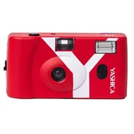 Aparaty analogowe - Aparat analogowy YASHICA MF-1 Snapshot Art Camera Czerwony - miniaturka - grafika 1