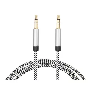 Libox Kabel Minijack 3.5 Minijack 3.5 1.5m Czarno-biały LB0095 - Kable - miniaturka - grafika 2