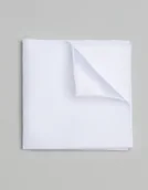 Krawaty i muchy męskie - poszetka classico pc1 biała - miniaturka - grafika 1