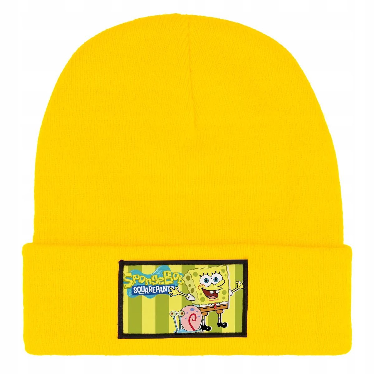 Czapka Zimowa Dziecięca SPONGEBOB RELAKS Bajka Prezent Wzory Żółta