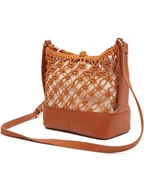 Torebki damskie - orsay Torebka "9MESHBUCKET" w kolorze jasnobrązowo-beżowym - 25 x 20 x 10 cm - miniaturka - grafika 1