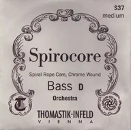 Akcesoria do instrumentów smyczkowych - Thomastik Struna pojedyncza do kontrabas 1/2 Spirocore rdzeń spiralny typu A, oplot chromowany, stroik solo, średnia 644291 - miniaturka - grafika 1