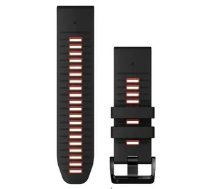 Garmin QuickFit 26 silikon (czarny/czerwony) - Akcesoria do zegarków - miniaturka - grafika 1