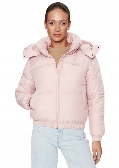 FILA DAMSKA KURTKA PUCHOWA RÓŻOWA Z KAPTUREM XS JSA
