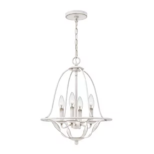 Bradbury lampa wisząca biała QZ-BRADBURY-4P-AWH Quoizel - Lampy sufitowe - miniaturka - grafika 1