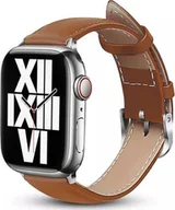 Akcesoria do smartwatchy - Crong Crong Noble Band - Pasek z naturalnej skóry do Apple Watch 42/44/45/49 mm Mokka - miniaturka - grafika 1