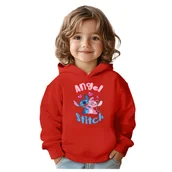 Bluzy dla dziewczynek - BLUZA DZIECIĘCA STITCH ANGEL ANDZIA 122-128 Z KAPTUREM BAWEŁNIANA JAKOŚĆ - miniaturka - grafika 1