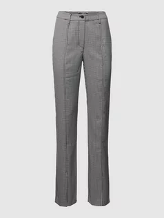 Spodnie damskie - Spodnie materiałowe ze wzorem w pepitkę model ‘AUDREY’ - grafika 1