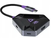 Huby USB - Hub Dla Graczy Gamingowy 2x Usb-c 2x Usb 3.0 Hdmi Pd 100w Laptop Pc Proove / Hbpg18221205 / Spectre Gaming Hub SB10610 - miniaturka - grafika 1