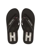 Klapki i japonki męskie - Tommy Hilfiger Japonki Hilfiger H Padded Beach Sandal FM0FM05536 Czarny - miniaturka - grafika 1