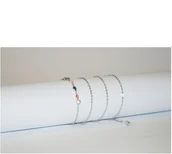 Akcesoria do okularów - Łańcuszek do okularów srebrny z koralikami - miniaturka - grafika 1