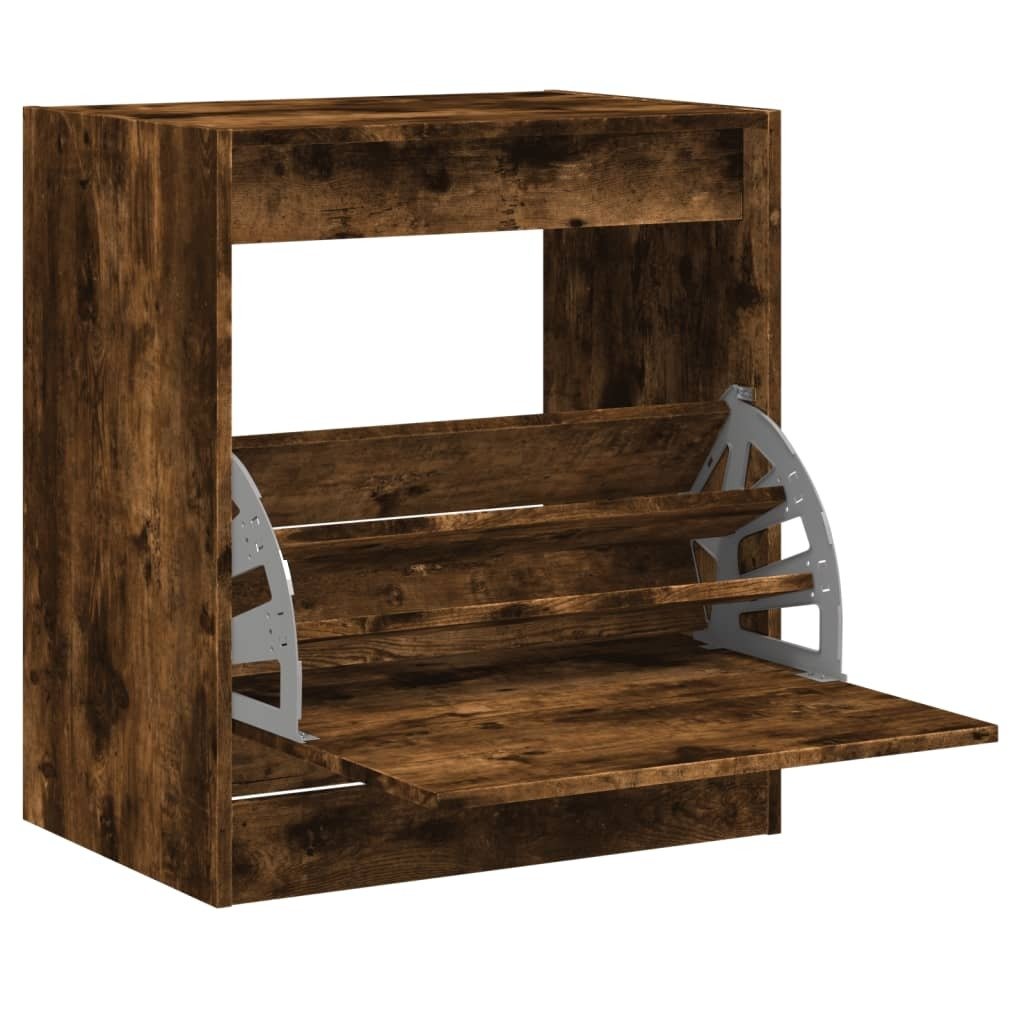 vidaXL Szafka na buty dąb wędzony 60x42x69 cm materiał drewnopochodny