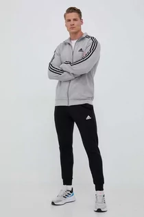 Dresy męskie - adidas dres męski kolor szary - grafika 1