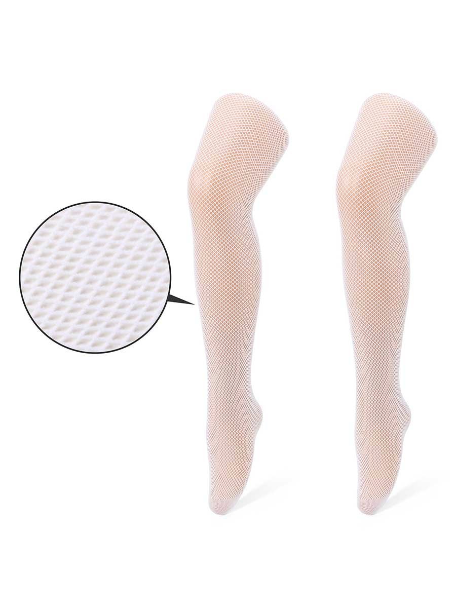 Dziewczęce rajstopy kabaretki białe Be Snazzy r.M