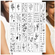 Zabawki kreatywne - TATUAŻE ZMYWALNE DLA DZIECI RÓŻA MOTYL KWIAT SERCE MIX 30 WZORÓW - miniaturka - grafika 1