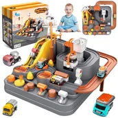 Samochody i pojazdy dla dzieci - TOR SAMOCHODOWY ZJEŻDŻALNIA Z PRZESZKODAMI + AUTKA U962 - miniaturka - grafika 1