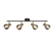 Lampy sufitowe - Westminster lampa sufitowa (spot) 4xE14 czarna/satynowy mosiądz 23801-4SM - miniaturka - grafika 1