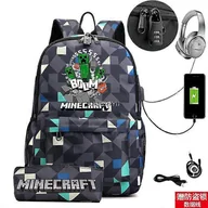 Plecaki szkolne i tornistry - MINECRAFT School Bagpack Torba na książki Pojemność Torby szkolna dla chłopców Dziewczęta Plecak dziecięcy Chłopcy USB Torba na laptopa Pakiet styl 18 - miniaturka - grafika 1