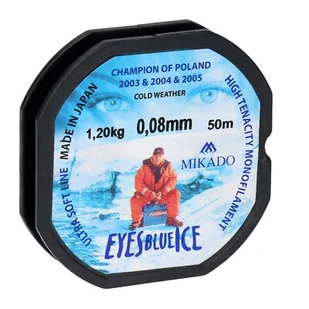 Mikado żyłka podlodowa Eyes Blue Ice 50m 0,18mm ZHD$0.18 - Żyłki wędkarskie - miniaturka - grafika 1