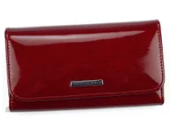 Portfele - Portfel damski skórzany PELLUCCI LN-110 Czerwony - czerwony - miniaturka - grafika 1