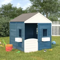 Place zabaw - vidaXL Domek do zabawy, z drzwiczkami i doniczkami, drewno jodłowe - miniaturka - grafika 1