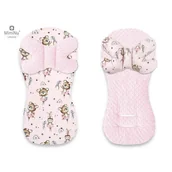 Akcesoria do wózków - Wkładka do wózka "S" + poduszka mtylek LITTLE BALLERINA + MINKY RÓŻ - miniaturka - grafika 1