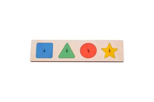 Puzzle geometryczne kolor do tablicy sensorycznej. - Zabawki interaktywne dla dzieci - miniaturka - grafika 1