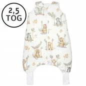 Śpiworki dla dzieci - CAŁOROCZNY ŚPIWOREK Z NOGAWKAMI 56-68 XS 2,5 TOG BAWEŁNA100% PRODUKT POLSKI - miniaturka - grafika 1