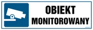 Tablice BHP - NC023 OBIEKT MONITOROWANY, PN - PŁYTA PCV 1MM; (150X50MM) - miniaturka - grafika 1