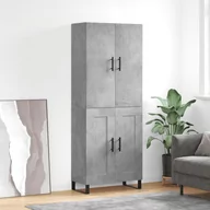 Witryny - vidaXL Witrynka, szarość betonu 69,5x34x180 cm materiał drewnopochodny - miniaturka - grafika 1