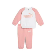 Odzież sportowa dziecięca - Zestaw dla małych dzieci Minicats Essentials z raglanową bluzą PUMA Pink Fruit - miniaturka - grafika 1