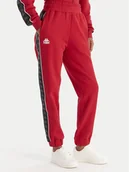 Spodnie sportowe damskie - Kappa Spodnie dresowe Banda Adina 311M8HW Czerwony Regular Fit - miniaturka - grafika 1
