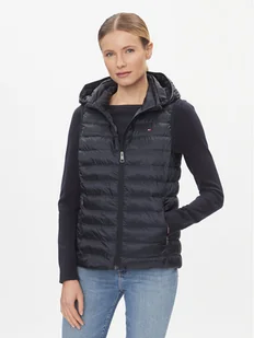 Tommy Hilfiger Bezrękawnik Global Stripe WW0WW42051 Granatowy Regular Fit - Kamizelki damskie - miniaturka - grafika 1