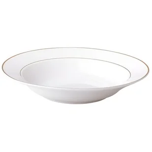 Talerz AMBITION Aura Gold 23 cm Biało-złoty - Talerze - miniaturka - grafika 1