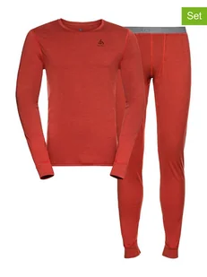 Odlo 2-częściowy zestaw wełnianej bielizny funkcyjnej "Merino" w kolorze czerwonym - Kalesony - miniaturka - grafika 1