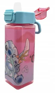BIDON STITCH KWADRATOWY ZE SŁOMKĄ 500ml STICZ - Bidony dla dzieci - miniaturka - grafika 1