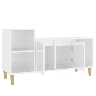 Szafka pod TV, wysoki połysk, biała, 100x35x55 cm - Szafki RTV - miniaturka - grafika 7