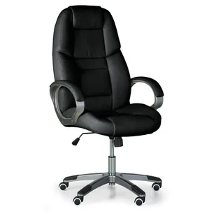 Fotel biurowy, krzesło biurowe B2B Partner Krzesło biurowe skórzane KEVIN, czarne NF-0219 PU black 1 - Fotele i krzesła biurowe - miniaturka - grafika 1
