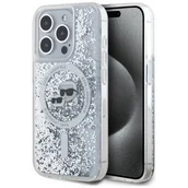 Etui i futerały do telefonów - Etui KARL LAGERFELD Liquid Glitter Karl & Choupette Head Magsafe do Apple iPhone 15 Pro Max Przezroczysty | Bezpłatny transport - miniaturka - grafika 1
