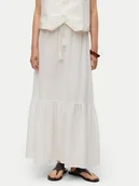 Spódnice - Vero Moda Spódnica maxi Pretty 10311167 Biały Regular Fit - miniaturka - grafika 1