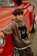 Bluzy dla chłopców - Bluza oversize Mocha Teddy - miniaturka - grafika 1