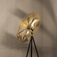 Lampy stojące - Lampa stojąca Castanuelo, czarna/złota - miniaturka - grafika 1