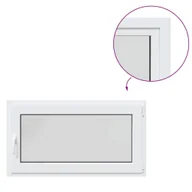 Tablice i flipcharty - vidaXL Okno piwniczne RISOR 110x50cm uchylno-rozwierne DIN prawe białe - miniaturka - grafika 1