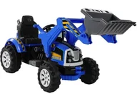 Pojazdy elektryczne dla dzieci - Lean Traktor na akumulator z Łyżką Koparka Niebieski  3406 - miniaturka - grafika 1