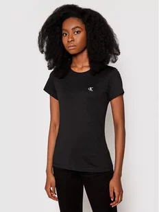 Calvin Klein Jeans T-Shirt J20J212883 Czarny Regular Fit - Koszulki i topy damskie - miniaturka - grafika 1