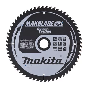 Makita B-32518 piła tarczowa do cięcia drewna 255x30 mm 60 zębów Makblade Plus - Tarcze do pił - miniaturka - grafika 1