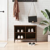 Szafki na buty - vidaXL Stojak na buty brązowy dąb 69x35x50 cm materiał drewnopochodny - Stojak na buty - Półki na buty - Szafka na buty - Przechowywanie butów - miniaturka - grafika 1