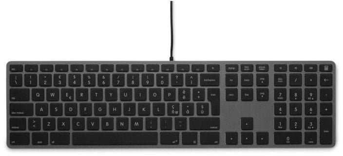 LMP USB numeric Windows Keyboard KB-3421, 110 keys, 2x USB, aluminum, Windows OS, space gray - Italian