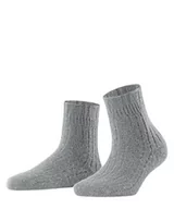 Skarpetki damskie - FALKE Kobiety Skarpety Bedsock Rib W SO Wełna Merynosa Kaszmir ciepłe miękkie 1 Para, Szary (Silver 3290), 35-38 - miniaturka - grafika 1